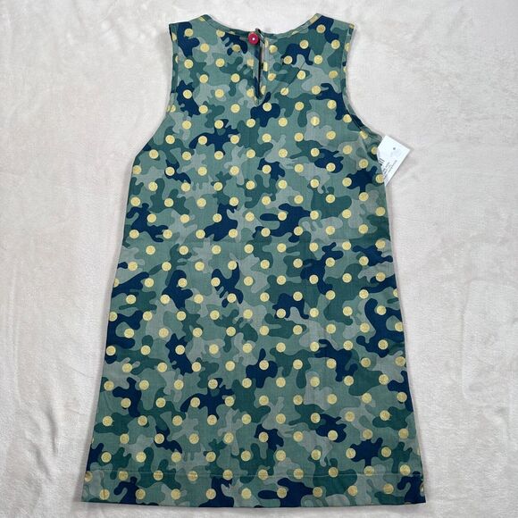 Smiling Button Girls Size 10 Green Camo Gold Polka Dot Tunic Dress New - Picture 8 of 8